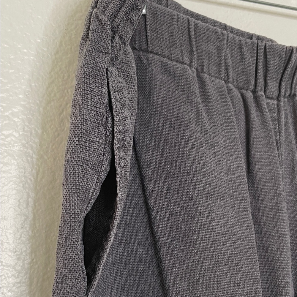 Pure jill Tencel Relaxed Pants Gray Large - Picture 2 of 7